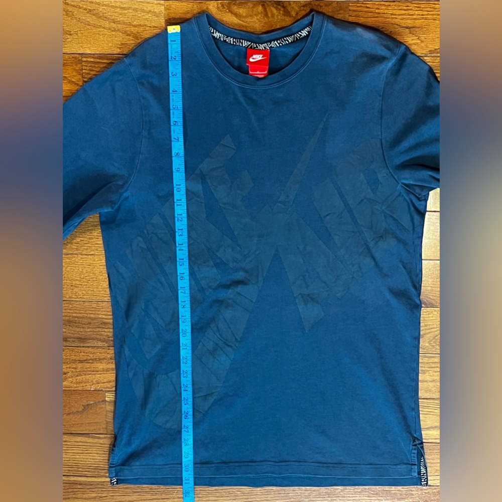 Nike Teal Blue Long Sleeve Heavy Cotton Shirt Men's Large - Picture 7 of 10